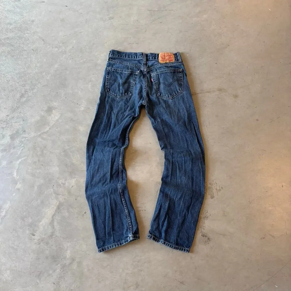 y2k levi’s 527 faded bootcut flared distressed jeans